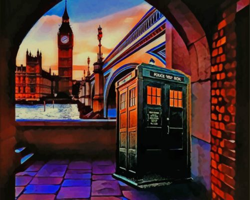 London Tardis Paint by numbers