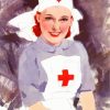 Vintage Red Cross Nurse Paint by numbers