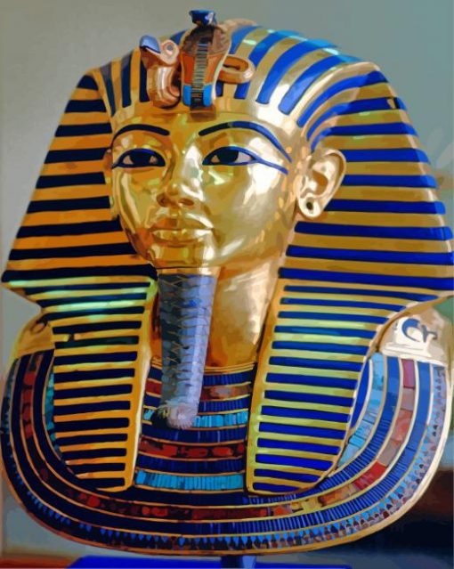 Ancient Egyptian Death Mask paint by numbers