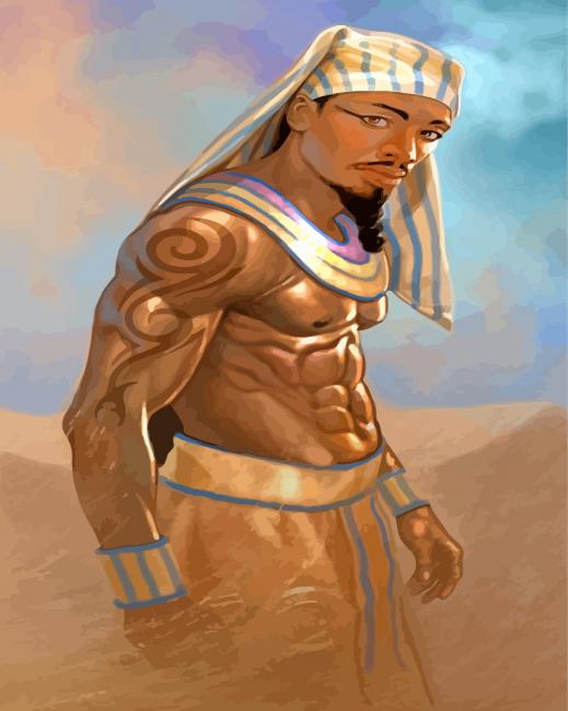 North African Egyptian King paint by numbers
