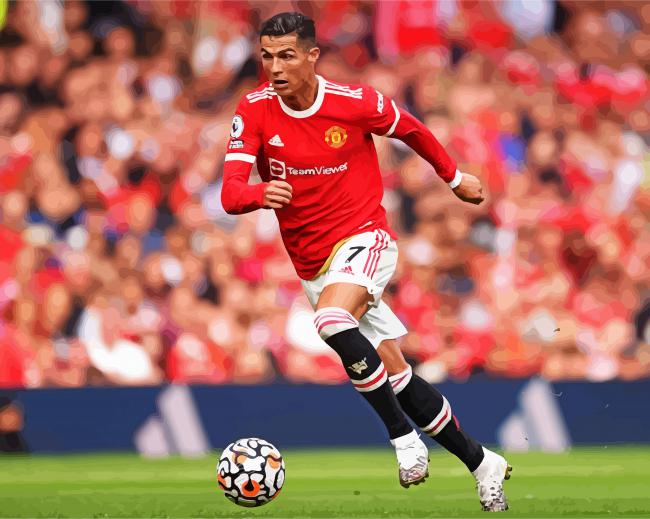 Cristiano Ronaldo Man United - Paint By Number - Paint by numbers UK