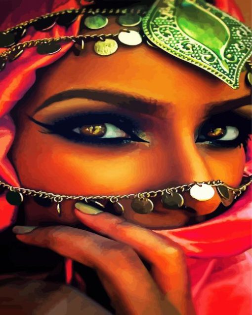 Arab Woman With Veil paint by numbers