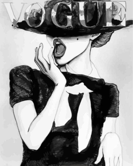 Black And White Vogue paint by numbers