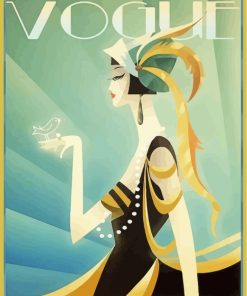 Illustration Vogue Fashion paint by numbers