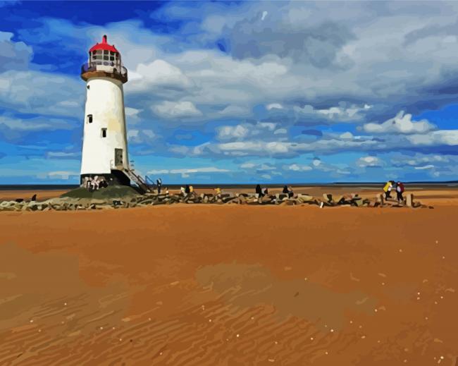 Talacre Beach Lighthouse paint by numbers