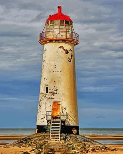 Point of Ayr Lighthouse paint by numbers