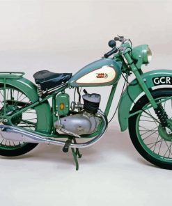 Green BSA Bantam paint by numbers