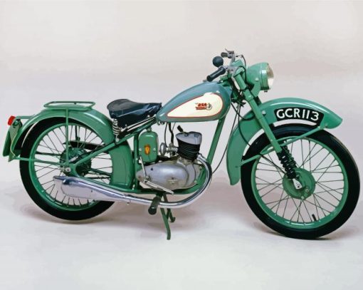 Green BSA Bantam paint by numbers