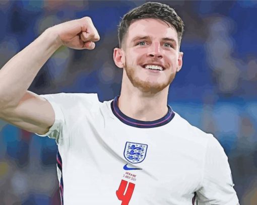 The Football Player Declan Rice paint by numbers