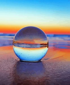 Crystal Ball Beach paint by numbe