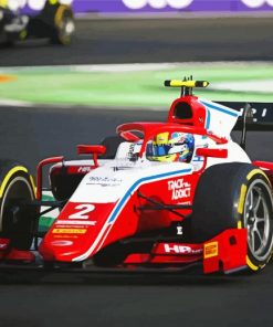 Formula 2 Race Car paint by number