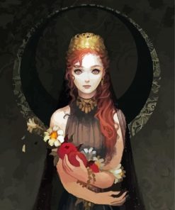 Persephone Goddess paint by numbe