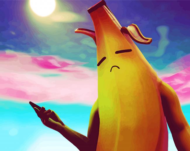 Sad Fortnite Banana paint by numbe