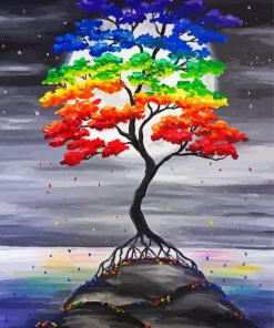 Colorful Bonsai Tree paint by number