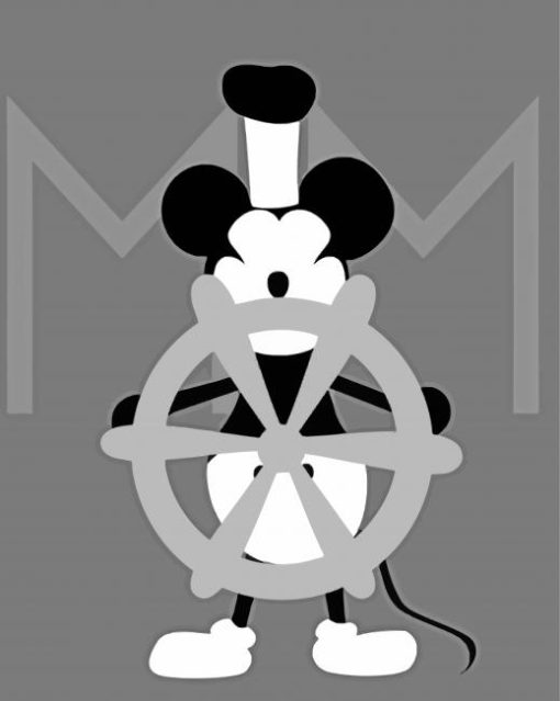 Cool Steamboat Willie paint by numbers