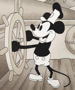 Steamboat Willie paint by numbers