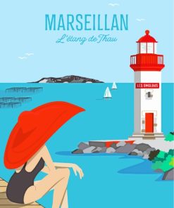 Marseillan Poster Paint By Numbers