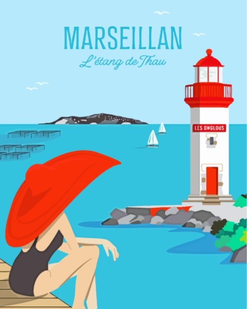 Marseillan Poster Paint By Numbers
