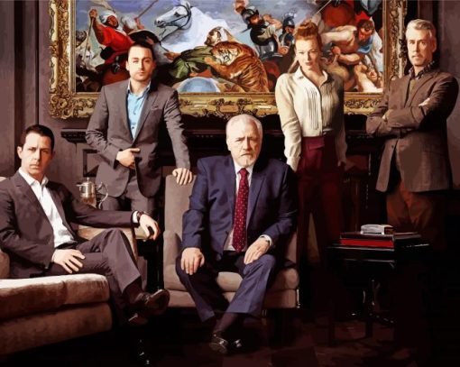 Succession Characters paint by numbers