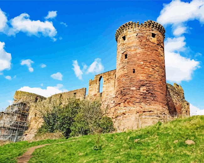 Bothwell Castle paint by numbers