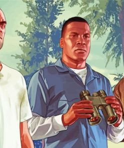 Grand Theft Auto Gang paint by numbers