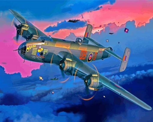 Aesthetic Handley Page Halifax paint by numbers