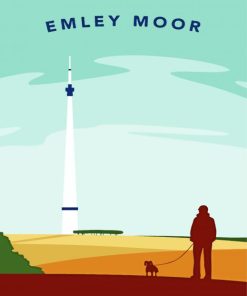 Emley Moor Poster paint by number
