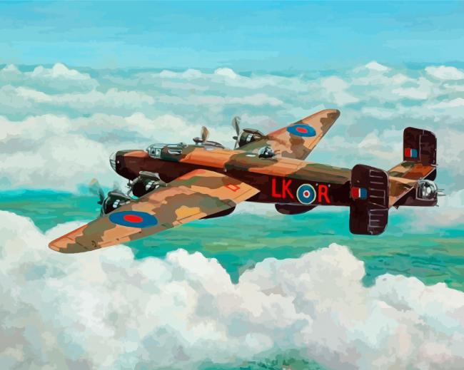 Aesthetic Handley Page Halifax paint by number