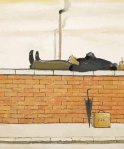 Man Lying On A Wall paint by number