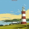 Plymouth Hoe Devon Poster paint by numbers