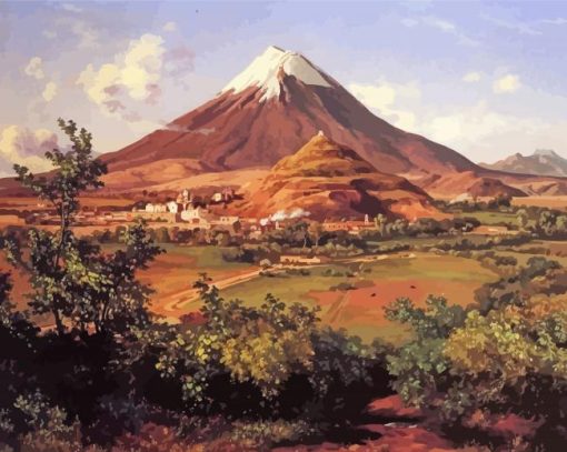 Popocatepetl paint by numbers