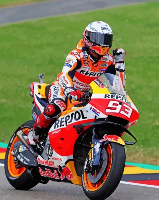 Cool Repsol Honda Racing paint by numbers