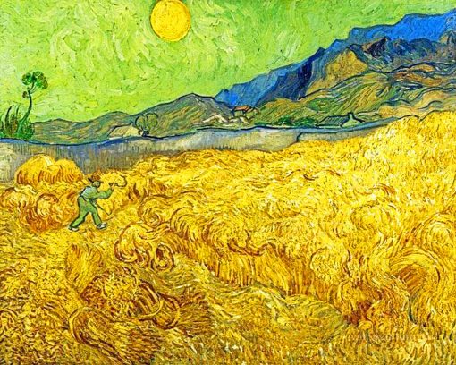 Wheatfield With A Reaper paint by numbers
