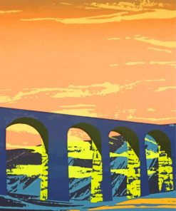 Aesthetic Ribblehead Viaduct Poster paint by numbers