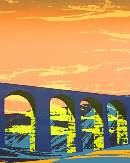 Aesthetic Ribblehead Viaduct Poster paint by numbers