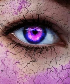Powerful Purple Eye paint by numbers