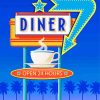 50s Diner Illustration Paint by numbers