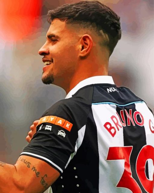 Bruno Guimaraes Football Player Paint by numbers