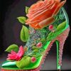 Green High Heel Paint by numbers