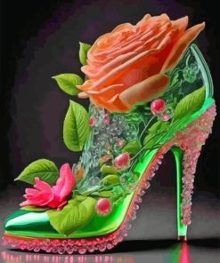 Green High Heel Paint by numbers