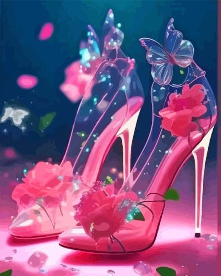 Pink High Heels Paint by numbers