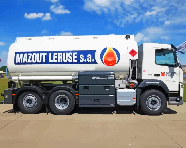Q8 Petrol Tanker Paint by numbers