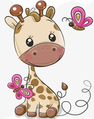 Cute Giraffe Paint By Numbers