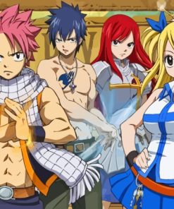 Natsu Lucy Erza Anime paint by numbers