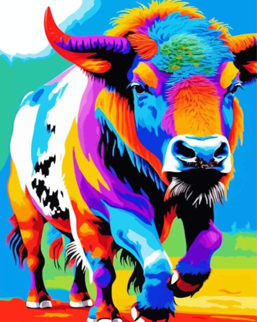 Colorful Buffalo Paint By Numbers