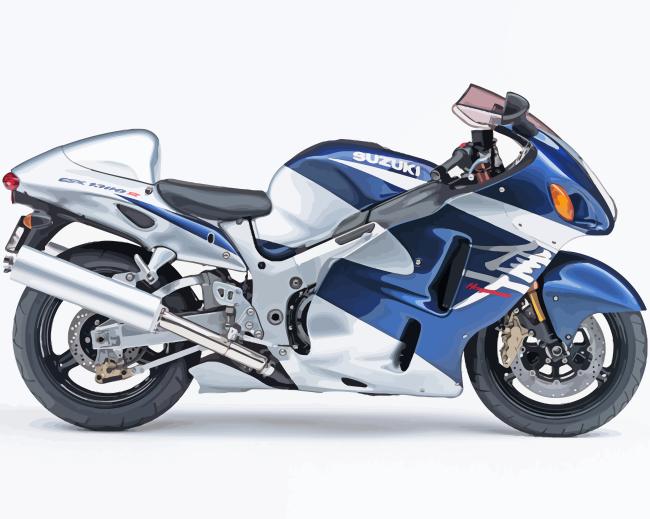 Blue 2002 Hayabusa Paint By Numbers