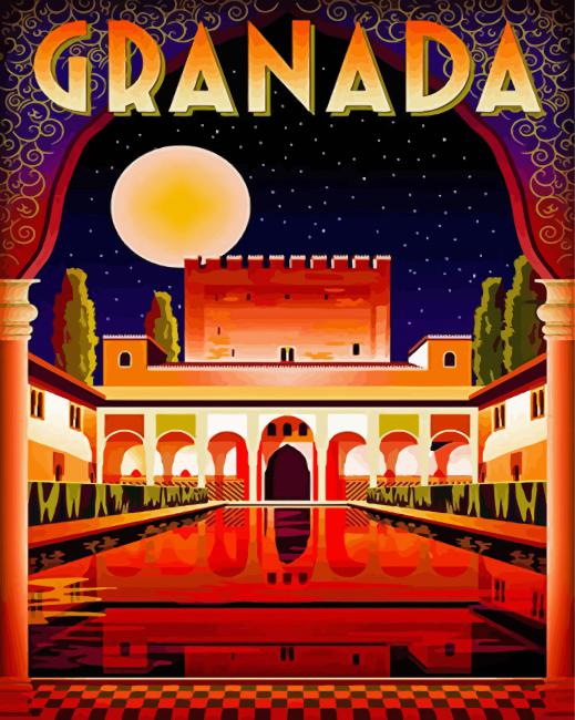 Alhambra Spain Paint By Numbers