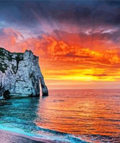 Etretat France Sunset Paint By Numbers