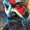 Kratos Close Up paint by numbers