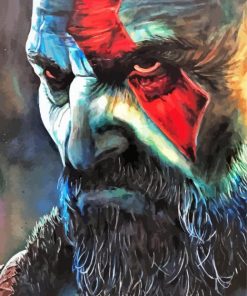 Kratos Close Up paint by numbers